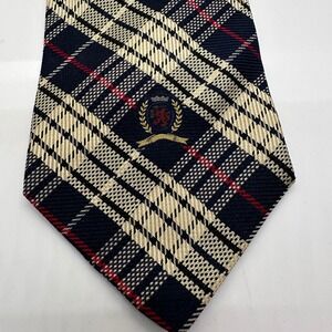 Tommy Hilfiger Necktie Plaid Crest Logo Classic Business‎ Career